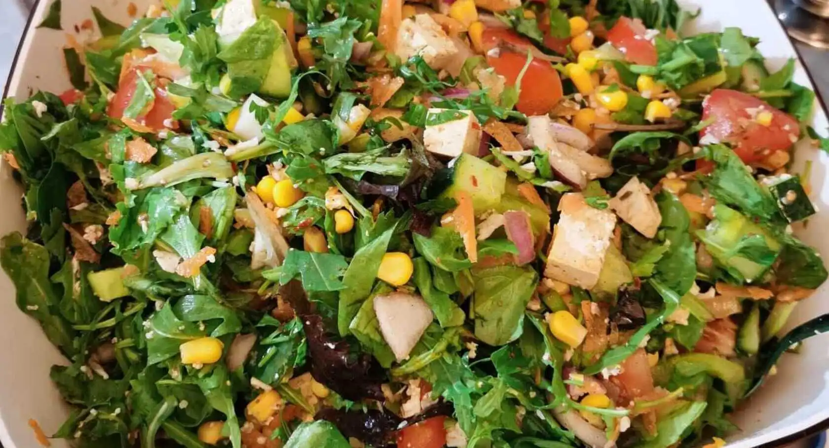 Colourful mixed salad